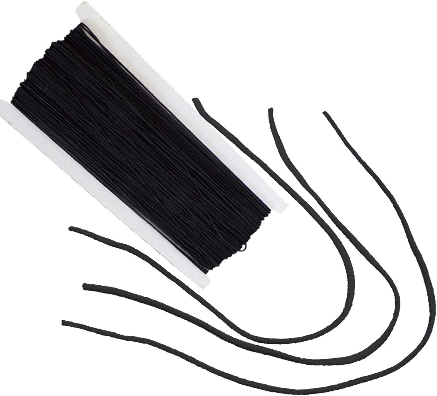Trimming Shop 2mm Wide Elastic Sewing Thread Stretch Cord Elastic String -  Black, 50mtr 